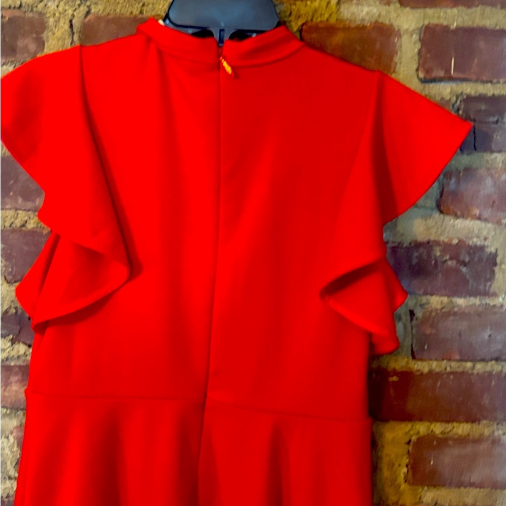 Maeve Red Ruffle Sleeve Dress